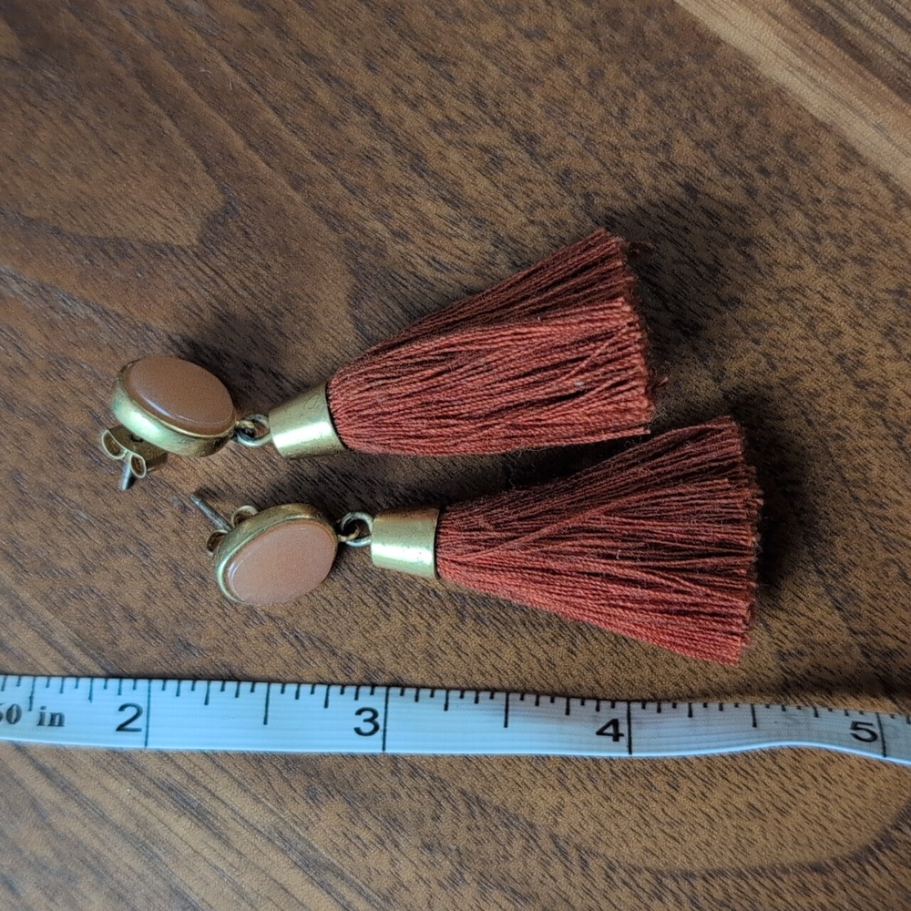 Madewell Stone And Tassel Earrings